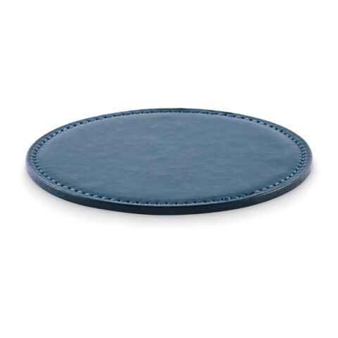 Round coaster in PU navy blue | No Branding | not available | not available | not available
