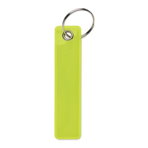 Reflective key ring in PVC neon yellow | No Branding | not available | not available