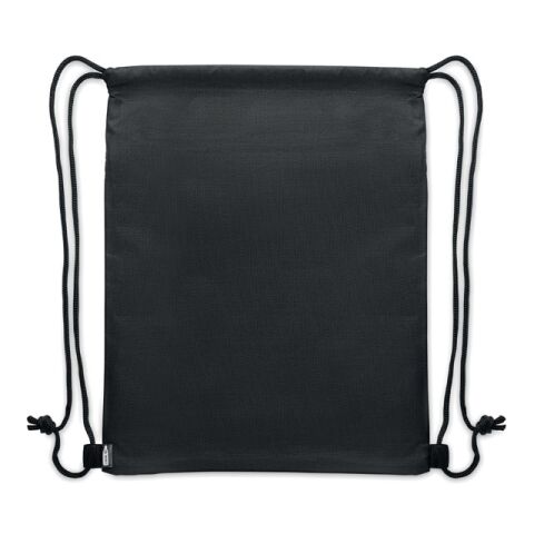 Drawstring bag in 600D RPET black | No Branding | not available | not available | not available