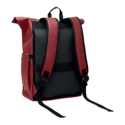 Rolltop laptop rucksack 600D Burgundy | No Branding | not available | not available | not available