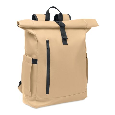 Rolltop laptop rucksack 600D khaki | No Branding | not available | not available | not available