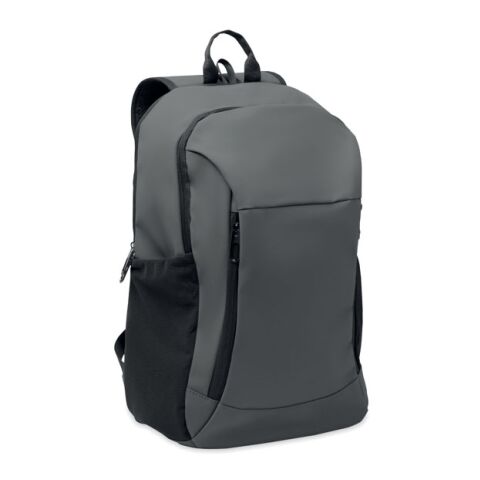 15" soft PU laptop backpack grey | No Branding | not available | not available