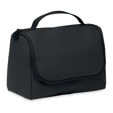 Cosmetic hanging bag in PU black | No Branding | not available | not available