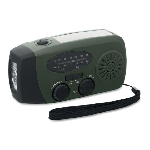 Portable radio with LED torch Dark green | No Branding | not available | not available | not available
