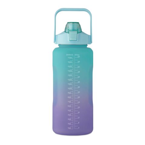 RPET water bottle 2000ml turquoise | No Branding | not available | not available | not available