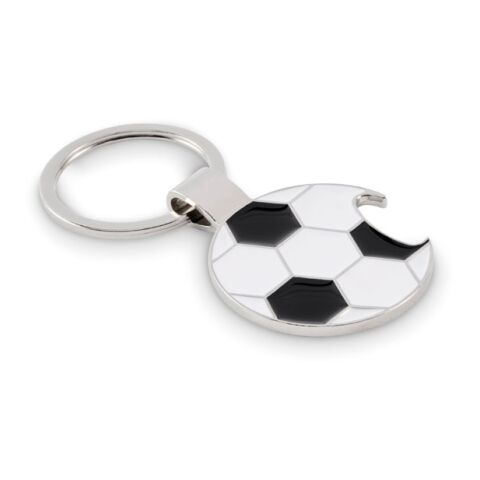 Football keyring with opener white/black | No Branding | not available | not available