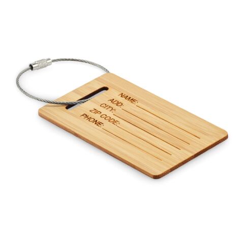 Bamboo luggage tag wood | No Branding | not available | not available