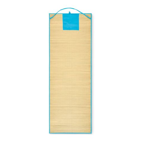 Natural straw beach mat turquoise | No Branding | not available | not available | not available