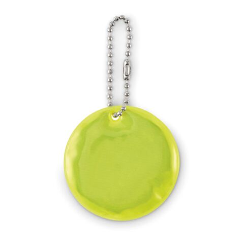 Round reflective keyring neon yellow | No Branding | not available | not available