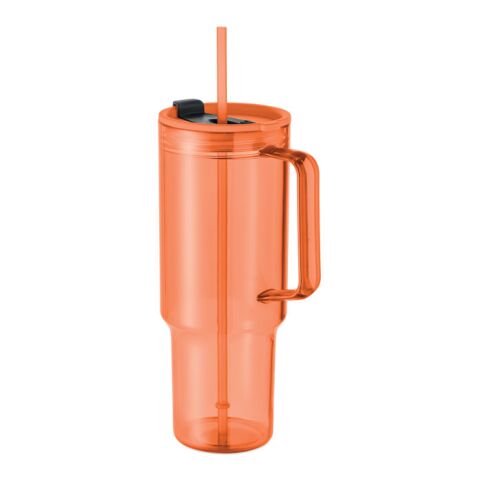 RPET tumbler 1200ml transparent/orange | No Branding | not available | not available