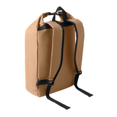 15'' roll top laptop backpack khaki | No Branding | not available | not available | not available