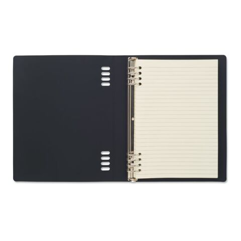 A5 refillable PU notebook black
