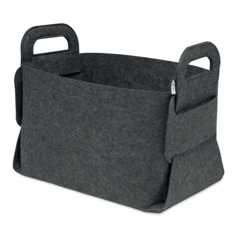 Foldable RPET felt basket grey