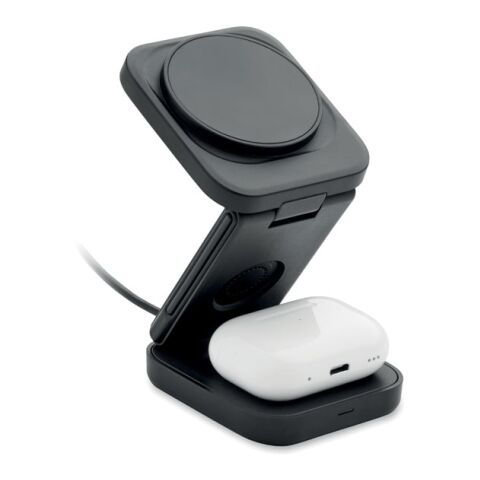 3in1 foldable charging station black