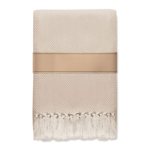 Recycled polycotton blanket beige