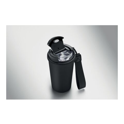 Recycled steel tumbler 400ml black