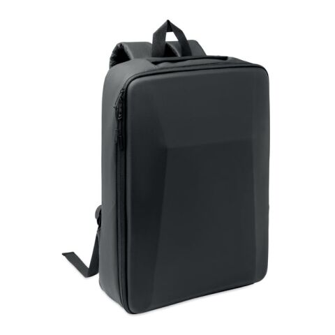 15" hard shell RPET backpack black