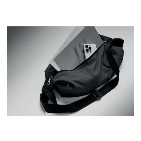 Nylon cross body urban bag black