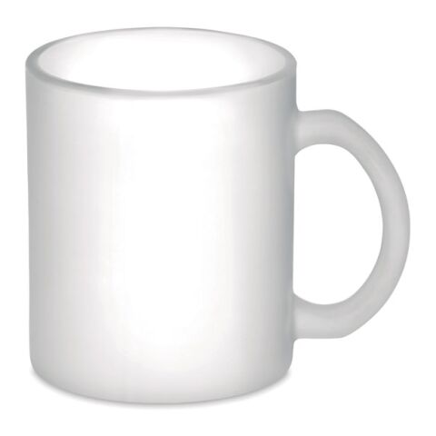 Glass sublimation mug 300ml transparent/white | No Branding | not available | not available