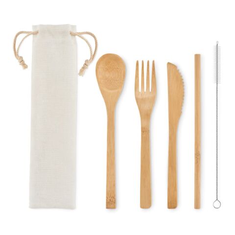 Bamboo cutlery with straw beige | No Branding | not available | not available | not available