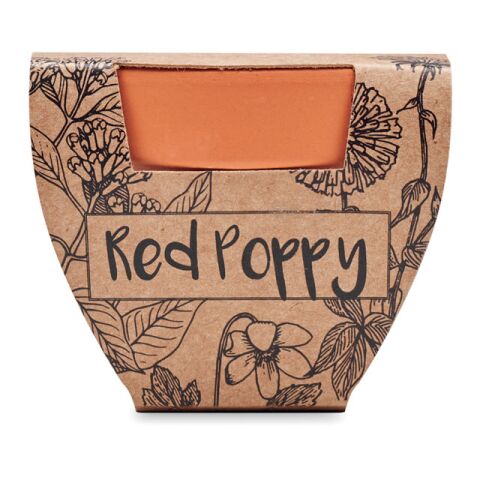 Terracotta pot &#039;poppy&#039; wood | No Branding | not available | not available | not available