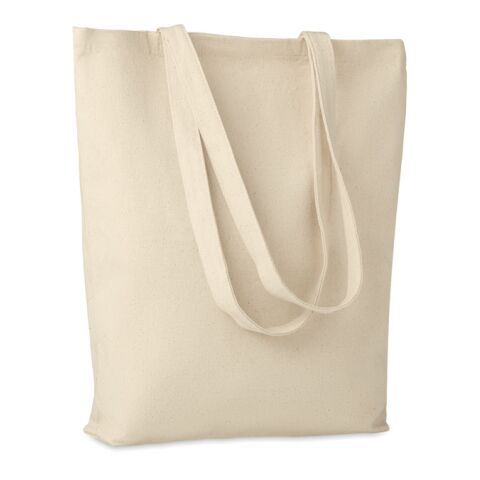 Canvas shopping bag with base gusset 270 gr/m² beige | No Branding | not available | not available | not available