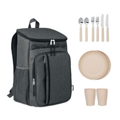 Outdoor cooler bag 600D RPET black | No Branding | not available | not available | not available