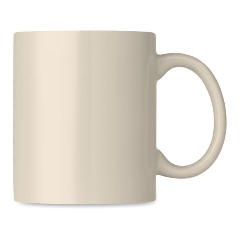 Coloured ceramic mug 300ml beige | No Branding | not available | not available