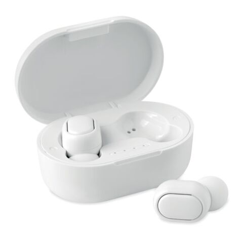 Recycled ABS TWS earbuds white | No Branding | not available | not available | not available