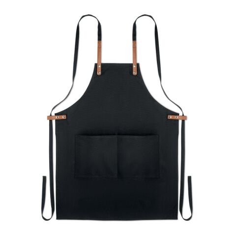 Organic cotton apron 340 gr/m² with 2 front pockets black | No Branding | not available | not available | not available