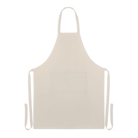 Beige organic cotton apron with front pockets beige | No Branding | not available | not available | not available