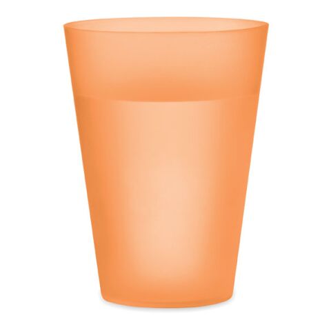 Reusable event cup 300ml transparent/orange | No Branding | not available | not available