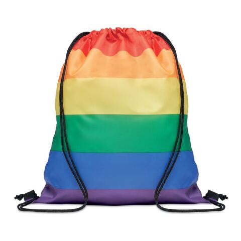 Rainbow RPET drawstring bag multicolour | No Branding | not available | not available | not available