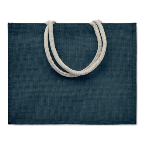 Jute bag with cotton handle blue | No Branding | not available | not available | not available