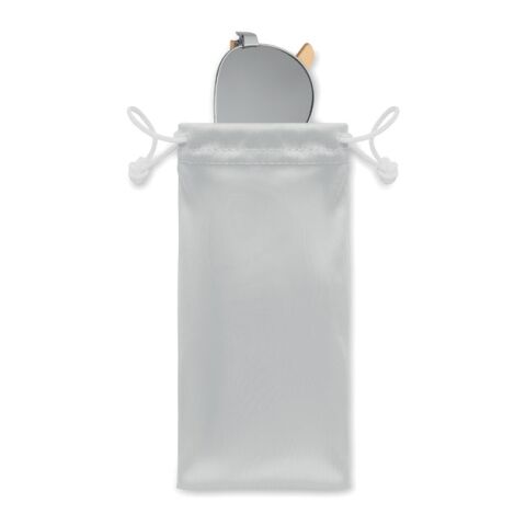 Bamboo sunglasses in pouch shiny silver | No Branding | not available | not available | not available