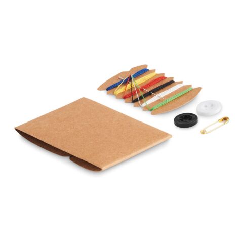 Travel sewing kit in paper box beige | No Branding | not available | not available | not available