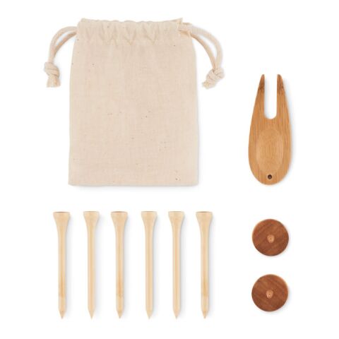 Golf accessories set in pouch beige | No Branding | not available | not available | not available