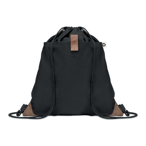 Recycled cotton drawstring bag black | No Branding | not available | not available | not available