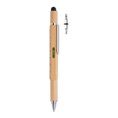 Spirit level pen in bamboo wood | No Branding | not available | not available
