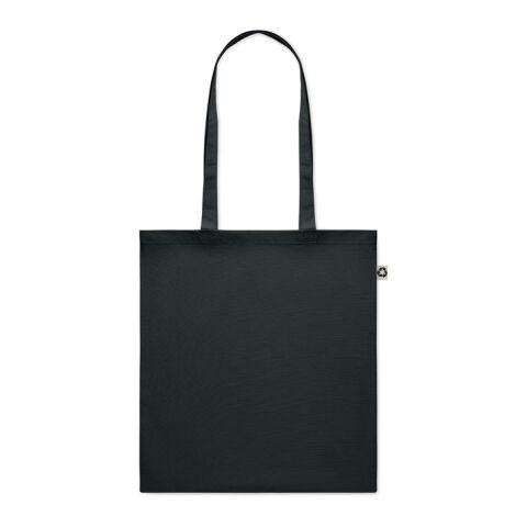 Recycled cotton shopping bag 140 gr/m² black | No Branding | not available | not available | not available