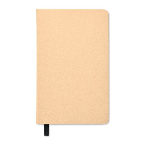A5 recycled page notebook with cotton page-marker beige | No Branding | not available | not available | not available
