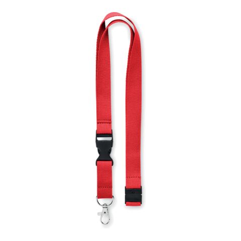 Lanyard in cotton with metal hook 20mm red | No Branding | not available | not available | not available