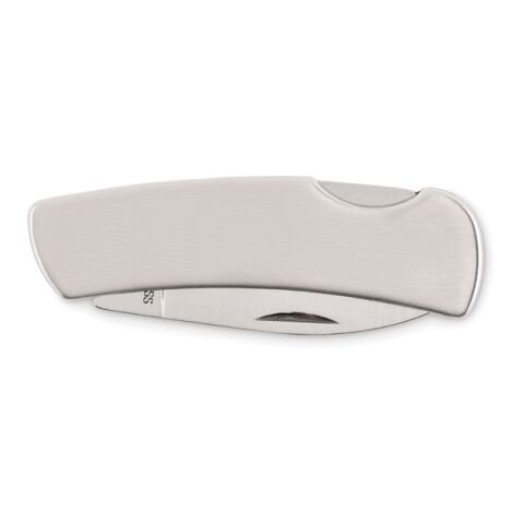 Foldable pocket knife matt silver | No Branding | not available | not available | not available