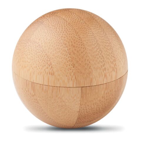 Lip balm in round bamboo case wood | No Branding | not available | not available