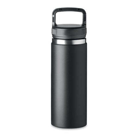 Double wall flask 500 ml with hook hanger on lid black | No Branding | not available | not available | not available