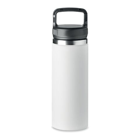 Double wall flask 500 ml with hook hanger on lid white | No Branding | not available | not available | not available