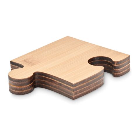 Set of 4 puzzle coasters wood | No Branding | not available | not available
