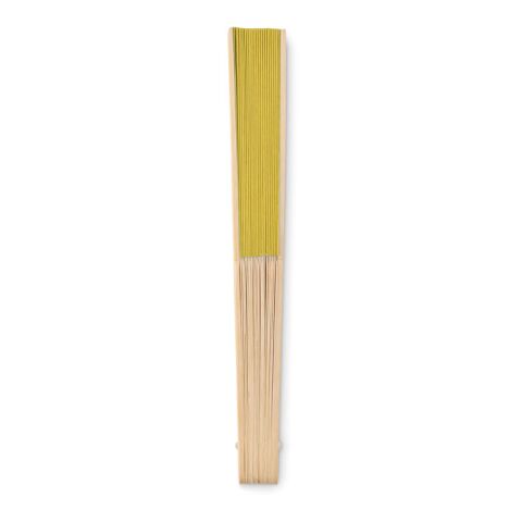 Manual hand fan in bamboo yellow | No Branding | not available | not available