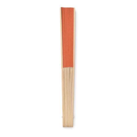 Manual hand fan in bamboo orange | No Branding | not available | not available
