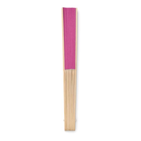 Manual hand fan in bamboo fuchsia | No Branding | not available | not available